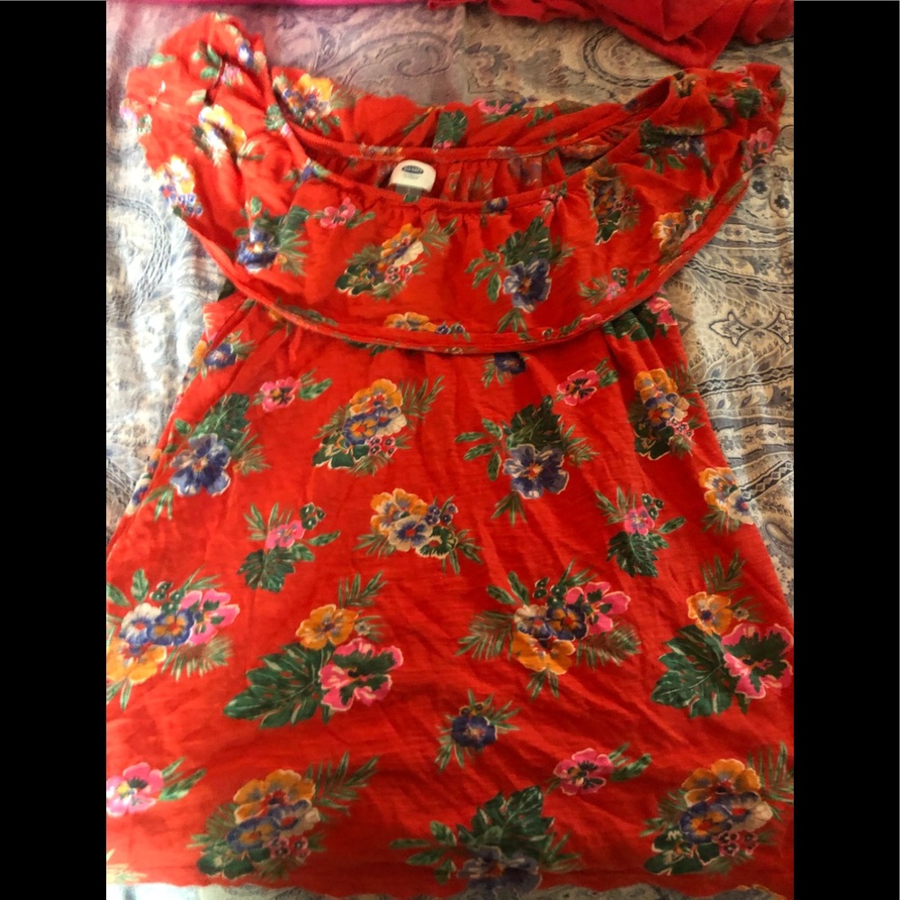 Old nave off shoulder top
